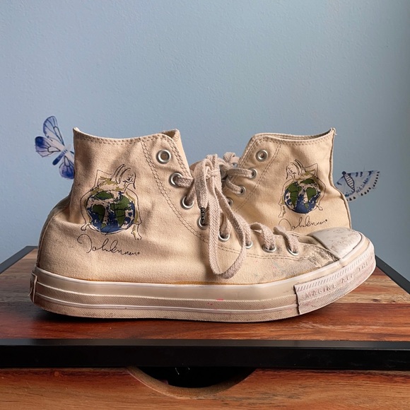 John Lennon Converse High-Top Sneakers - Picture 1 of 13